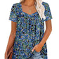 ⏰Hot Sale 50% Off🔥Women's Summer Pleated Printed Short-Sleeves