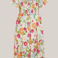 ⏰🌈Summer Hot Sale 70% OFF💃Floral Smocked Square Neck Midi Dress with Pockets