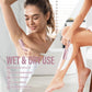 🎉Limited Sale 50% OFF🍑🌸Electric Shaver and Razor Rechargeable 2-in-1 Body and Facial Epilator, 👙Dual Heads for Painless Trimming of Pubic Hair, Face, Underarms and Legs, IPX7 Waterproof✨