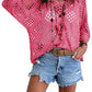 👍2026 Summer Hot Sale 50% OFF💥Women's Hollow Out V Neck Jumper Drop Shoulder Crochet Knit Top