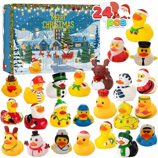 🎉Christmas Sale 49% OFF🎄24 Pcs Christmas Rubber Ducks Advent Calendar