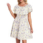 🌈2026 Summer Hot Sale 50% OFF!✨Women's Off the Shoulder Mini Dress - 🌸Floral Print, Casual Style, Summer Wear