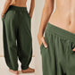👖Hot Sale 50% OFF !✨Women's Baggy Wide Leg Pants Casual Elastic Waisted Palazzo Harem Pants with Pockets