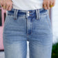 High Rise Double Button Wide Leg Jeans (Buy 2 Free Shipping)