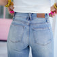 High Rise Double Button Wide Leg Jeans (Buy 2 Free Shipping)