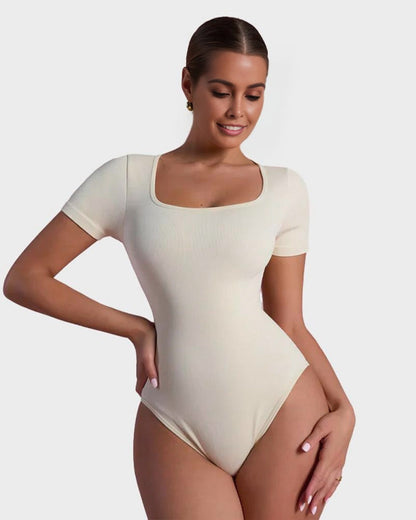 🎉Buy 2 Get 1 Free🔥Women's Sexy Square Neck Short Sleeve Bodysuits