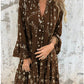 💖Limited Sale 50% OFF💖Women's Geometric Print Comfortable V-Neck Midi-Dress