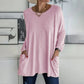 🎉2026 Hot Sale 50% OFF💞 Women's Round Neck Long Sleeve Loose Pocket T-Shirt