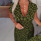⏳Off-Season Special Sale 50% OFF⏰Women's V-Neck Leopard Print Dress