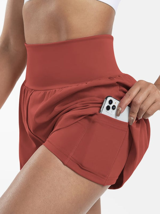 ✨️2025 Hot Sales 49% OFF✨️High Waisted 2-in-1 Yoga Shorts & Side Pockets