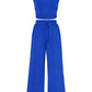 🔥2026 Hot Sale 70% OFF👚Women's Sleeveless Cropped Top Elastic Waist Wide Leg Pants 2 Piece Set