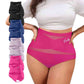 🌸Last Day-Buy 1 Get 3 Free✨4-Pack Cross-Waist Mesh Women's Thong Pants, 👍Soft Breathable High Waist, Comfortable Non-Squeezing