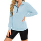🎉2026 Hot Sale 50% OFF💞🔥Women's Half Zip Sweatshirt Hoodless Hoodie Stand Collar Top