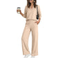 🍂⏳LIMITED-TIME 70% OFF! ✨Women's 2 Piece Outfits V Neck Lounge Set | Raglan Long Sleeve Top & Wide Leg Pants