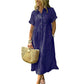 💃LAST DAY SALE 49% OFF👗Women's Loose Midi Striped Shirt Dress with Pockets