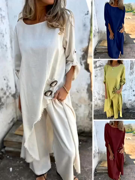 🥰Last Day 49% OFF💃2025 Women's Irregular Dress and Loose Fit Pants