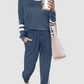 🔥LAST DAY SALE 70% OFF👍✨Women's Solid Long Sleeve Round Neck Pulloever Top Drawstring Pants Set