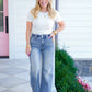 High Rise Double Button Wide Leg Jeans (Buy 2 Free Shipping)