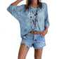 👍2026 Summer Hot Sale 50% OFF💥Women's Hollow Out V Neck Jumper Drop Shoulder Crochet Knit Top