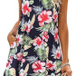 🔥Hot Sale 50% OFF💝✨Summer Casual Floral Sundress Boho Tank Dress With Pockets