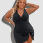 🏖️Last Day Special Sale 49% OFF🩱Deep V Knot Detail Skirted Swimsuit