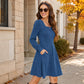 🍂🔥LAST DAY SALE  70% OFF⏰Women's 2026 UK Square Neck Long Sleeve Fall Dresses Casual Babydoll Sweater Dress