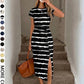 👗LIMITED-TIME 50% OFF!✨Women's Elegant Waist Twist High Slit Sleeveless Midi Dress– Waist-Cinching, Elegant, Flowing Silhouette 💃