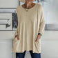 🎉2026 Hot Sale 50% OFF💞 Women's Round Neck Long Sleeve Loose Pocket T-Shirt