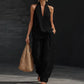 🏖️Summer Hot Sale 50% OFF💃Elegant Women's Halter V-Neck Sleeveless Top & Wide Leg Pants 2 Piece Set