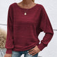 🌹Autumn Sale-50% Off🌹Solid Round-Neck Striped Top with Long Sleeves