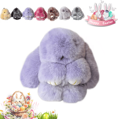 🎁Easter Best Gift  70% Off💥🐰Easter Cute Bunny Plush Keychain - Iron Box Gift Option, 🎁Easter Sweet Surprise