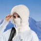 🎄Christmas Sale 50% OFF⛄️Women’s Thermal Knit Hood – Fleece-Lined Winter Hat, Neck Warmer & Face Cover Combo
