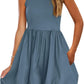 💕Last Day Promotion 49% OFF👗2025 Round Neck Bubble Dress with Pockets