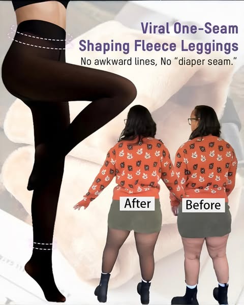 🖤Buy 1 Get 1 FREE❄️One-Seam The-original Magic Fleece Lined Leggings✨