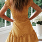 ⏰Hot Sale 49% Off💃Womens Summer Ruffle Sleeve Sweetheart Neckline Mini Dress