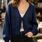 🍂Last Day Promotion 70% OFF💗Women's Solid Basic Loose-Fit Drop Shoulder Long Sleeve Cardigan