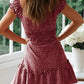 ⏰Hot Sale 49% Off💃Womens Summer Ruffle Sleeve Sweetheart Neckline Mini Dress