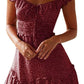⏰Hot Sale 49% Off💃Womens Summer Ruffle Sleeve Sweetheart Neckline Mini Dress