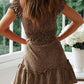 ⏰Hot Sale 49% Off💃Womens Summer Ruffle Sleeve Sweetheart Neckline Mini Dress