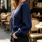 🍂Last Day Promotion 70% OFF💗Women's Solid Basic Loose-Fit Drop Shoulder Long Sleeve Cardigan