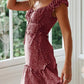 ⏰Hot Sale 49% Off💃Womens Summer Ruffle Sleeve Sweetheart Neckline Mini Dress