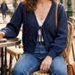 🍂Last Day Promotion 70% OFF💗Women's Solid Basic Loose-Fit Drop Shoulder Long Sleeve Cardigan
