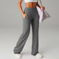 💗LAST DAY SPECIAL SALE 50% OFF👖Women's Plain Loose Wide Leg High Waist Sporty Straight Leg Pants with Pockets✨-Comfortable Daily Wear