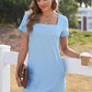 💕Last Day Promotion 49% OFF👗Women's Casual Square Neck Pocket Short Sleeve Dress with Pockets