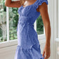 ⏰Hot Sale 49% Off💃Womens Summer Ruffle Sleeve Sweetheart Neckline Mini Dress