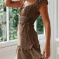⏰Hot Sale 49% Off💃Womens Summer Ruffle Sleeve Sweetheart Neckline Mini Dress