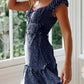 ⏰Hot Sale 49% Off💃Womens Summer Ruffle Sleeve Sweetheart Neckline Mini Dress