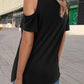 💥Last Day Special Sale 49% OFF👚Womens Summer Short Sleeve Off-Shoulder Cold Shoulder Basic Tees