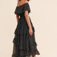 💥Last Day Special Sale 49% OFF💃Women's Off Shoulder Ruffle Tiered Midi Dress