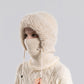🎄Christmas Sale 50% OFF⛄️Women’s Thermal Knit Hood – Fleece-Lined Winter Hat, Neck Warmer & Face Cover Combo